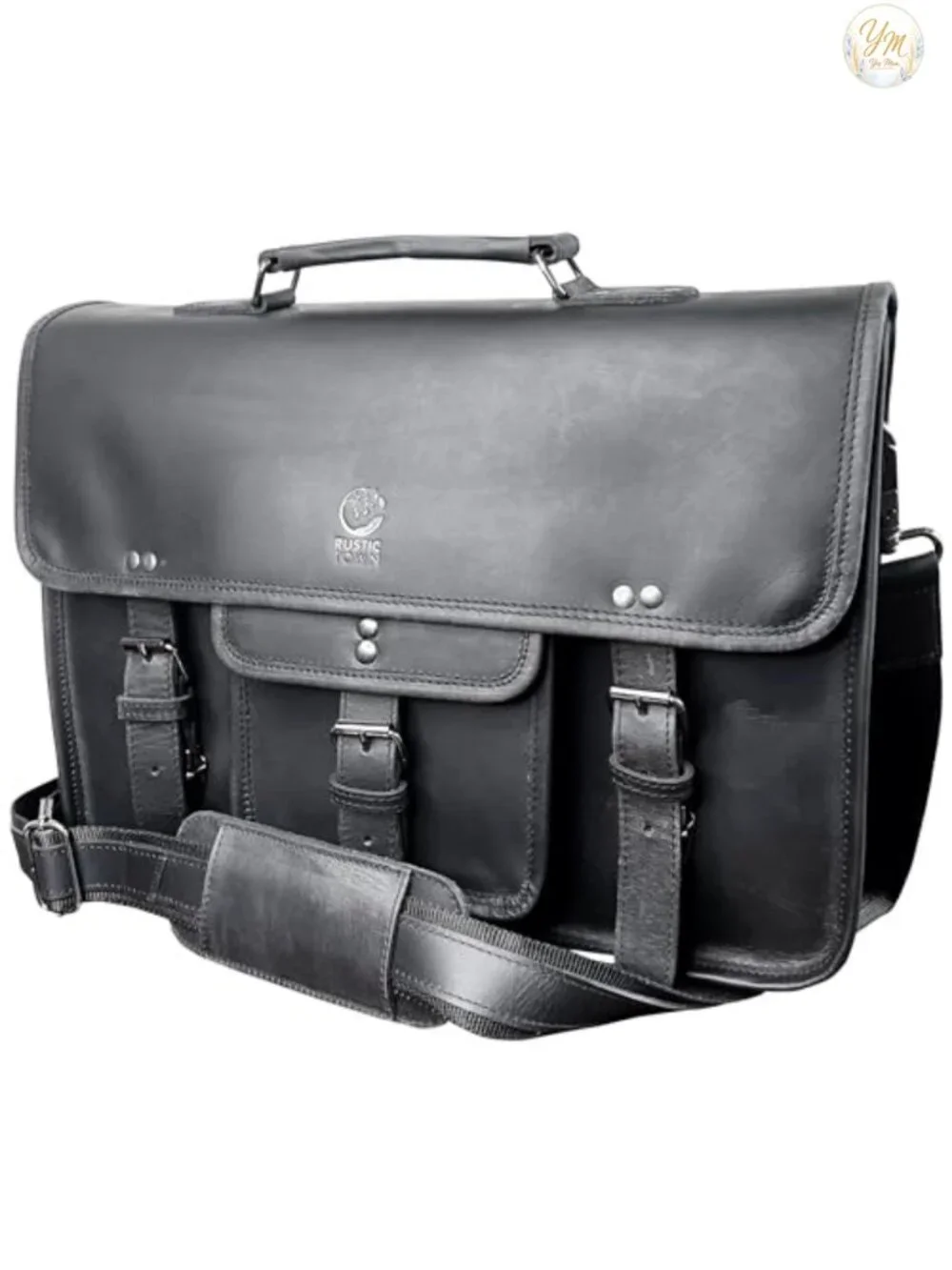 Full Grain Leather Laptop Messenger Bag for Men 16 inch Satchel Briefcase
